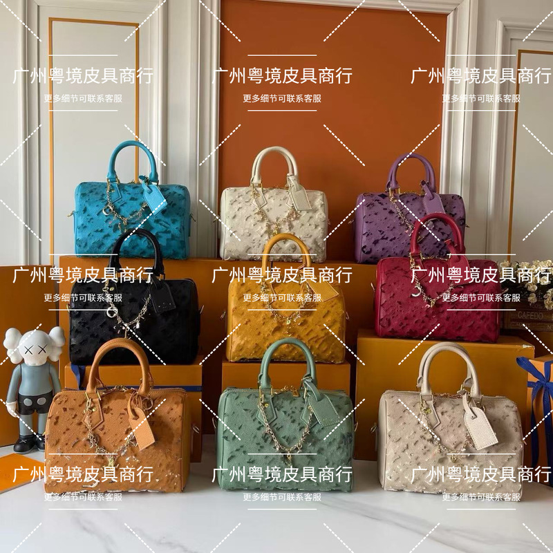 High-quality genuine leather gradient nano pillow speedy25 mini embossed genuine leather shoulder crossbody bag for women