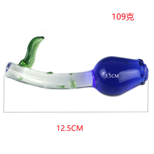 Manufacturer's new women's glass rose small size anal plug for back yard masturbation and adult products drop shipping