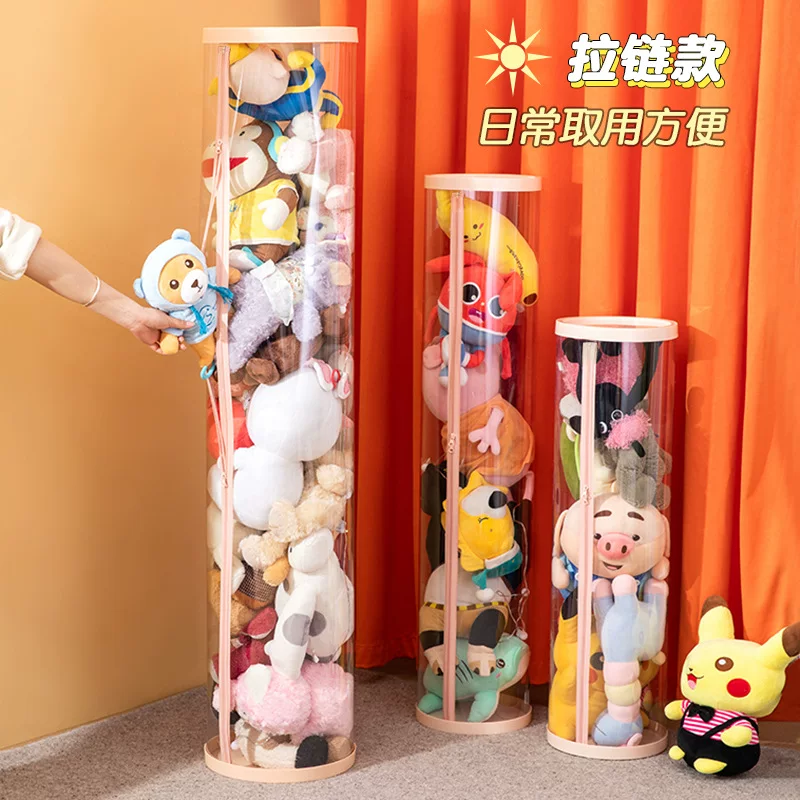Doll with zipper, storage system, plush plastic toy for bedroom, custom-made