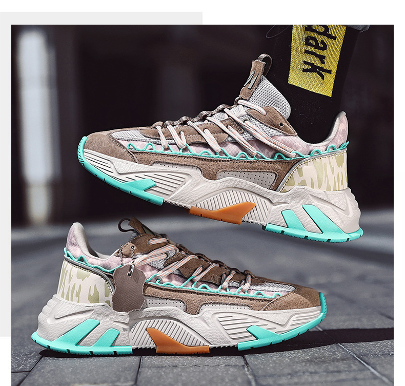 Scarpe sportive da uomo Scarpe da passeggio Scarpe in pelle Scarpe da ginnastica Tessuto Scarpe da ginnastica versatili leggere con assorbimento degli urti_voghion.com