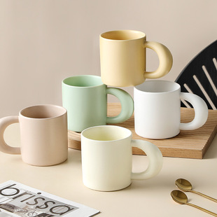 Nordic creative ceramic cup simple mug coffee cup household drinking cup tea cup breakfast Cup LOGO Cup wholesale