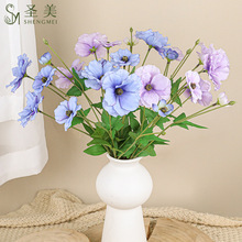 仿真花蝴蝶洋牡丹罂粟花蔷薇花婚礼堂装饰花空间美陈摆放摄影道具