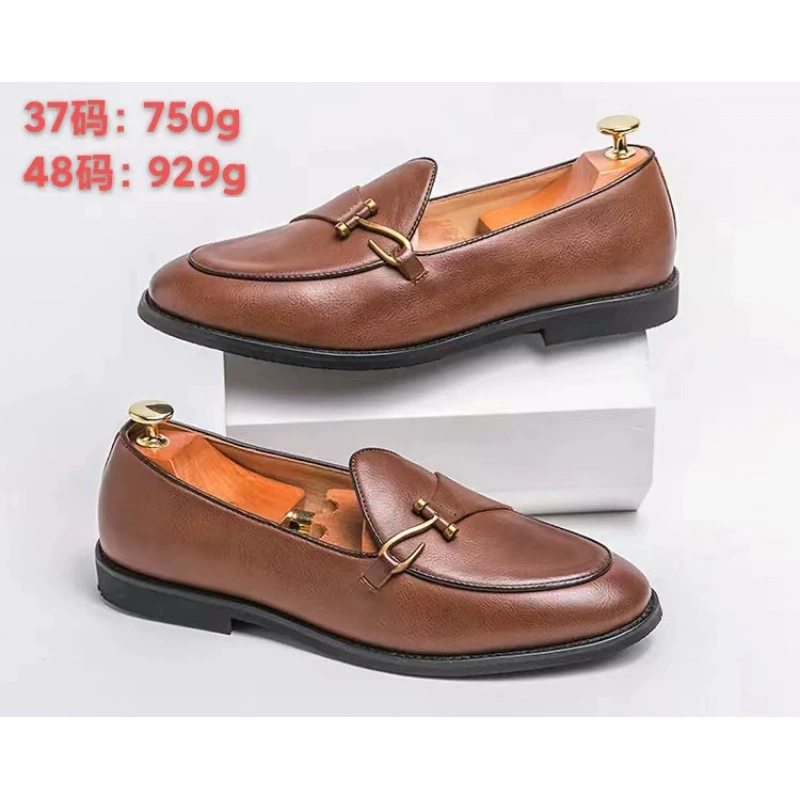Мужская обувь трансграничный большой размер новая повседневная кожаная обувь модная ножка Lefu обувь корейская версия ретро остроконечный стиль волос модная обувь