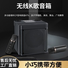 多功能无线蓝牙K歌音响双麦克风混响户外家庭聚会专业赠麦克风套