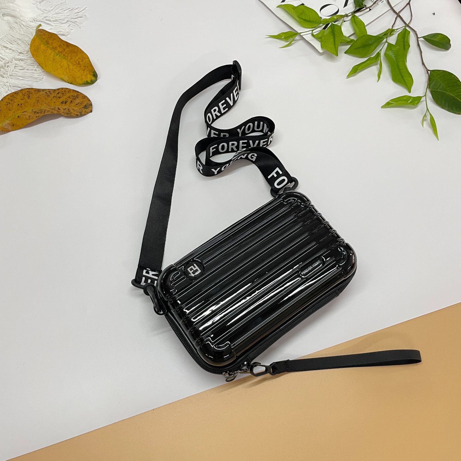 PC duro Shell bolsa de cosméticos fijo LOGO hombro mensajero bolsa de viaje conveniente bolsa de lavado bolsa de almacenamiento de equipaje