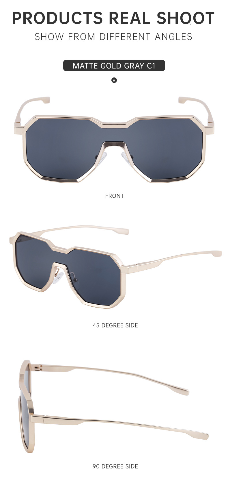 Steampunk Style Metal Sunglasses For Men Irregular Retro Frames_voghion.com