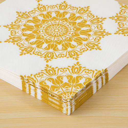 Printed handkerchief paper European Damascus pattern tissue paper party party restaurant decoration paper printing wholesale