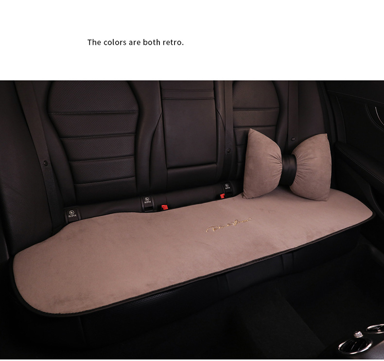 Suede Four Seasons car cushion four seasons constant temperature winter thermal single piece single seat three-piece ins style seat cushion