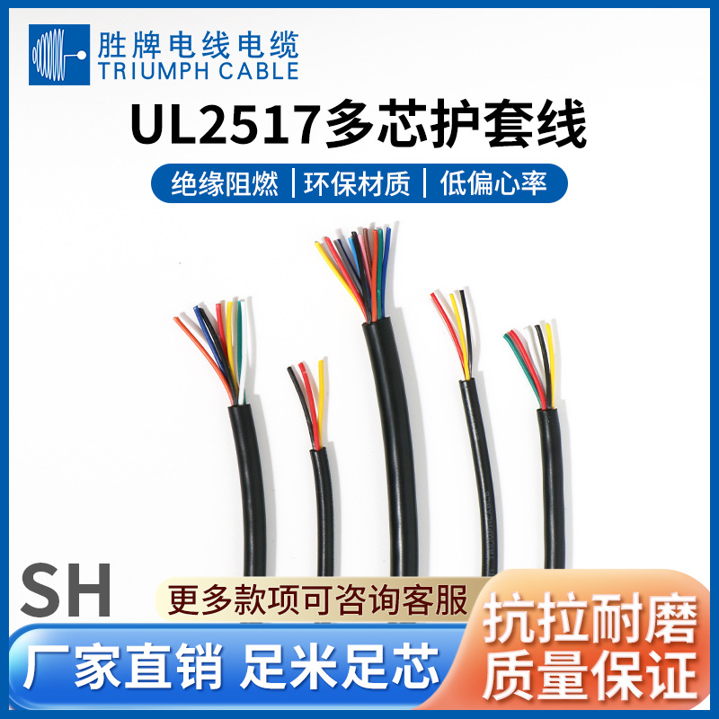 胜牌 UL2517多芯护套线 耐弯折抗老化FEP芯线绝缘 设备信号传输线