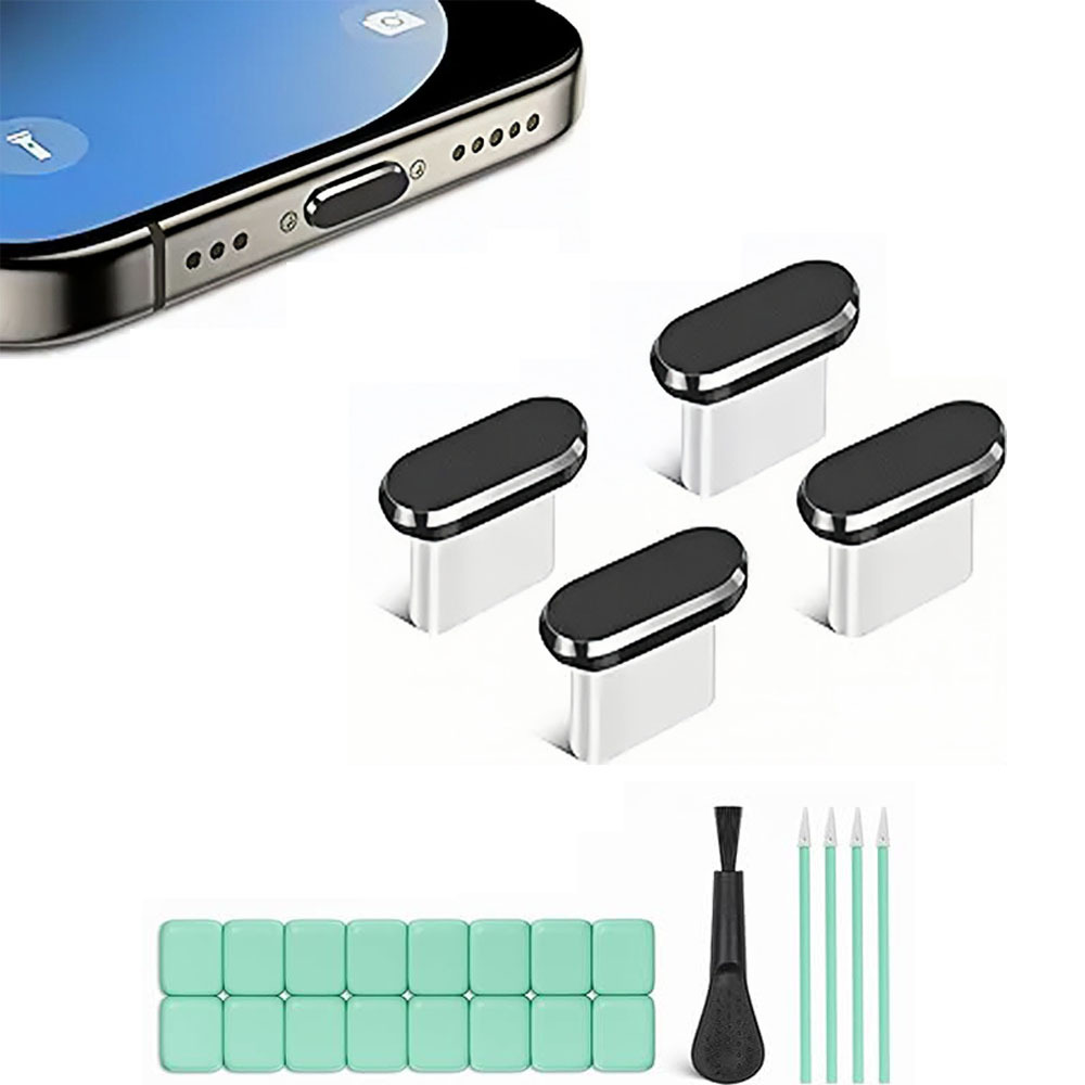 手机防尘塞套装USB C 防尘塞适用于iPhone 15 / 16防尘清洁套装