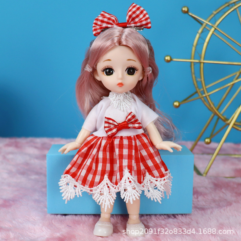 8 puntos 17cm pequeño traje de muñeca ropa se puede cambiar 13 conjunta linda princesa juguete regalo cumpleaños la muchacha
