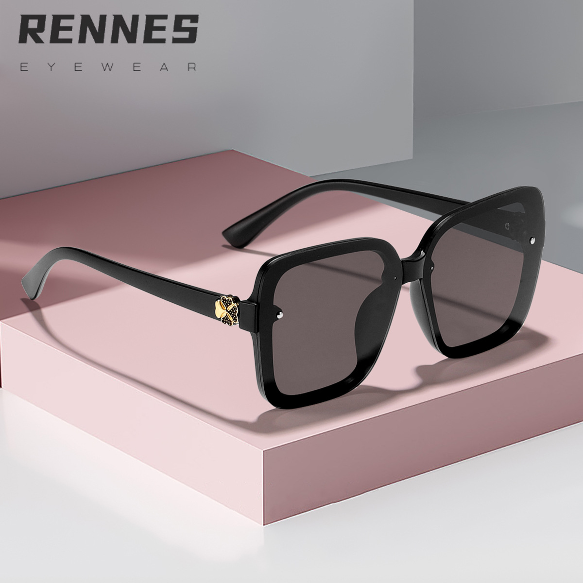 2024 nuevas gafas de sol de lujo ligeras con marco generoso transfronterizo para mujeres, modelos de pasarela europeos y americanos, gafas de sol al aire libre de moda de moda