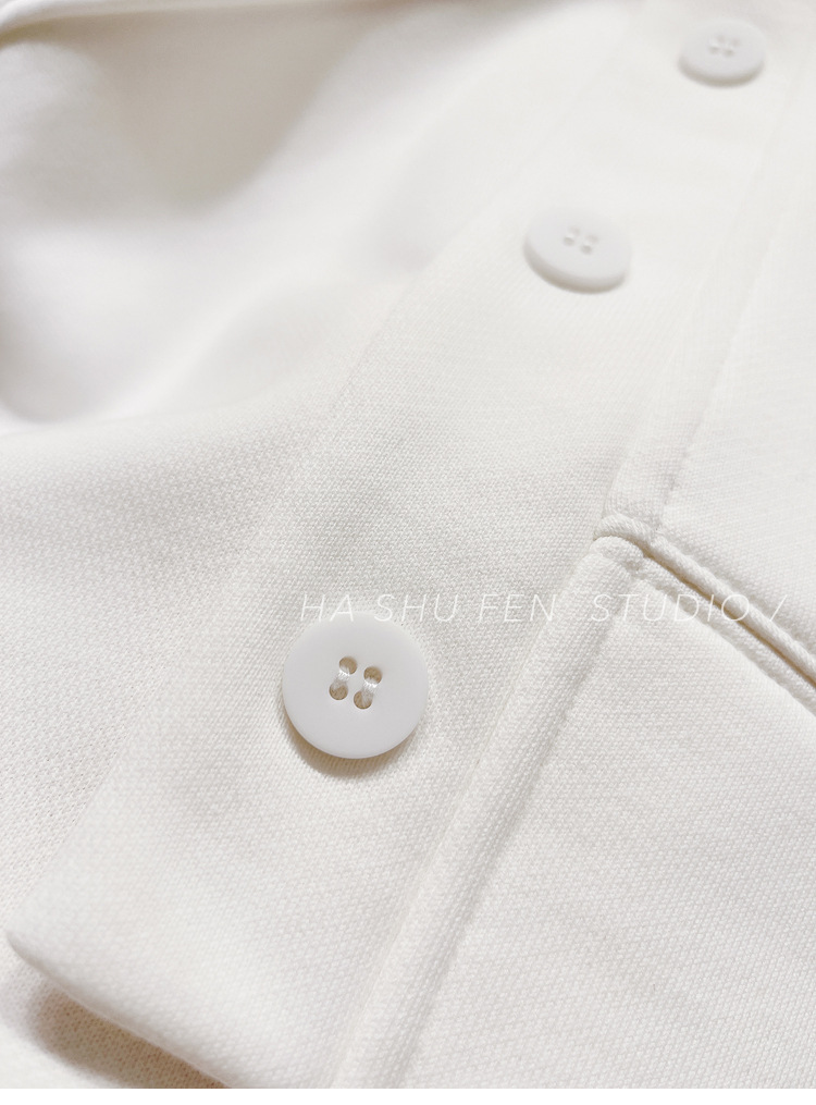 Women's Oversized Cropped Fleece Sweatshirt With Semi-turtleneck_voghion.com
