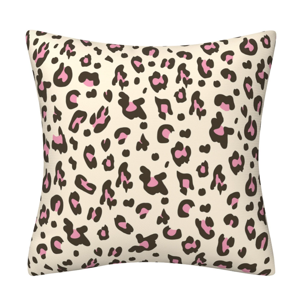 Abstract leopard pattern short plush pillow sleeve home decoration pillow sleeve living room sofa back pillow pillow cushion cover