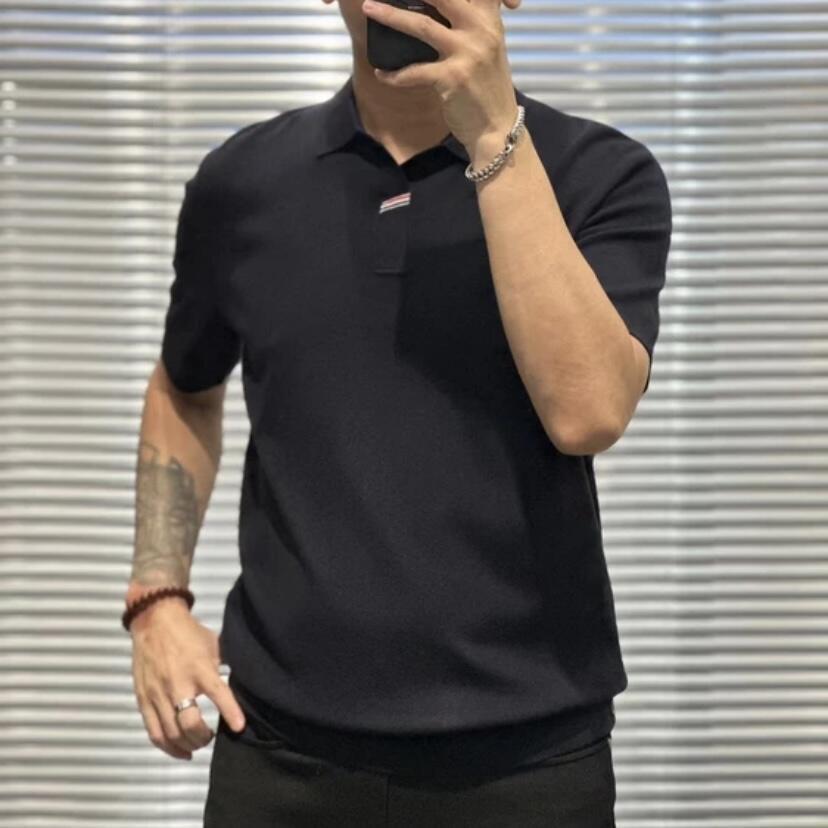 Camiseta de solapa de manga corta para hombre coreano de verano transfronterizo Camiseta de polo para hombre de comercio exterior Camiseta casual de Amazon al por mayor