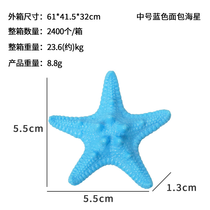 Estrella de mar de pan azul mediano