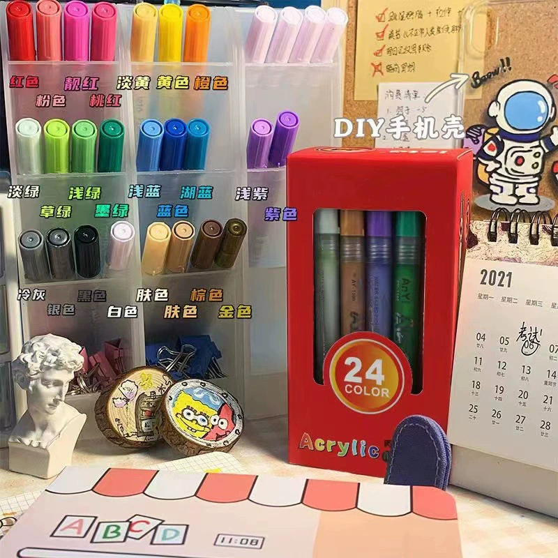 Акриловый маркер костюм на водной основе 36-цветное граффити ручная роспись керамическая ткань стеклянная краска цветная ручка Одиночная оптовая продажа