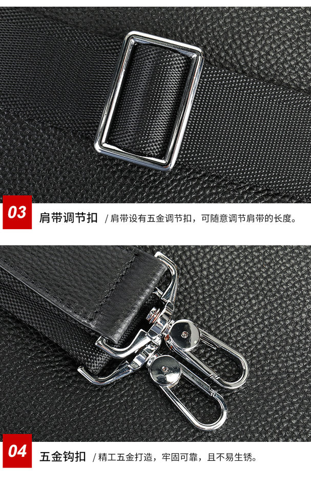 Túi xách công sở nam da bò thật Marante, túi đựng laptop 15 inch kiêm túi du lịch đi công tác — Màu cà phê, Màu đen, Màu đen cỡ nhỏ chi tiết 26