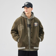 安洋美式刺绣男女同款新品潮牌飞行夹克外套运动学生情侣装棒球服