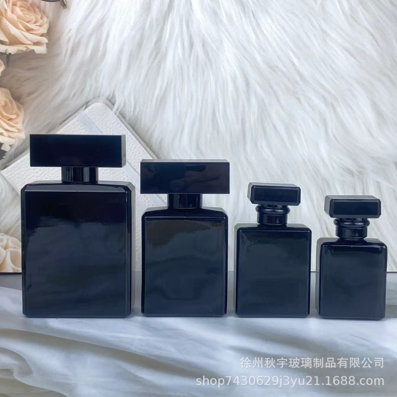 厂家直销亮黑香水瓶分装瓶高档玻璃空瓶便捷喷雾化妆水空瓶