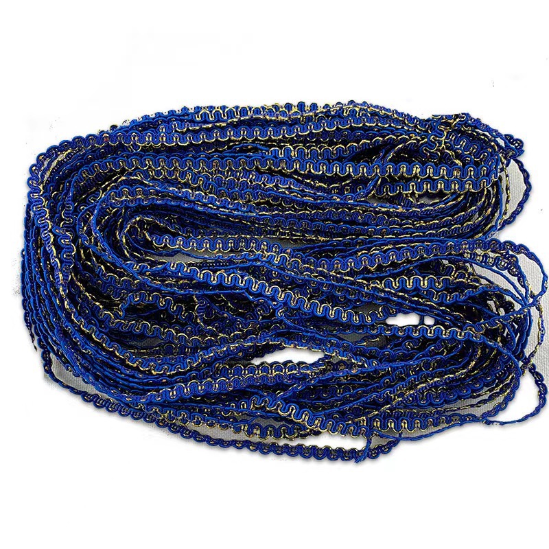 0,5 cm colorido encaje de Color Étnico onda encaje en forma de EE. UU. Onda encaje dorado suministro directo de fábrica