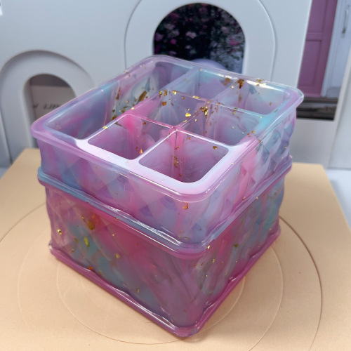 Fat Yaya DIY lipstick stand box glue mold Handmade lipstick Jenga storage box silicone mold