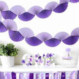 新年立体折扇拉花装饰挂件春节布置背景纸扇装饰用品派对折扇挂饰