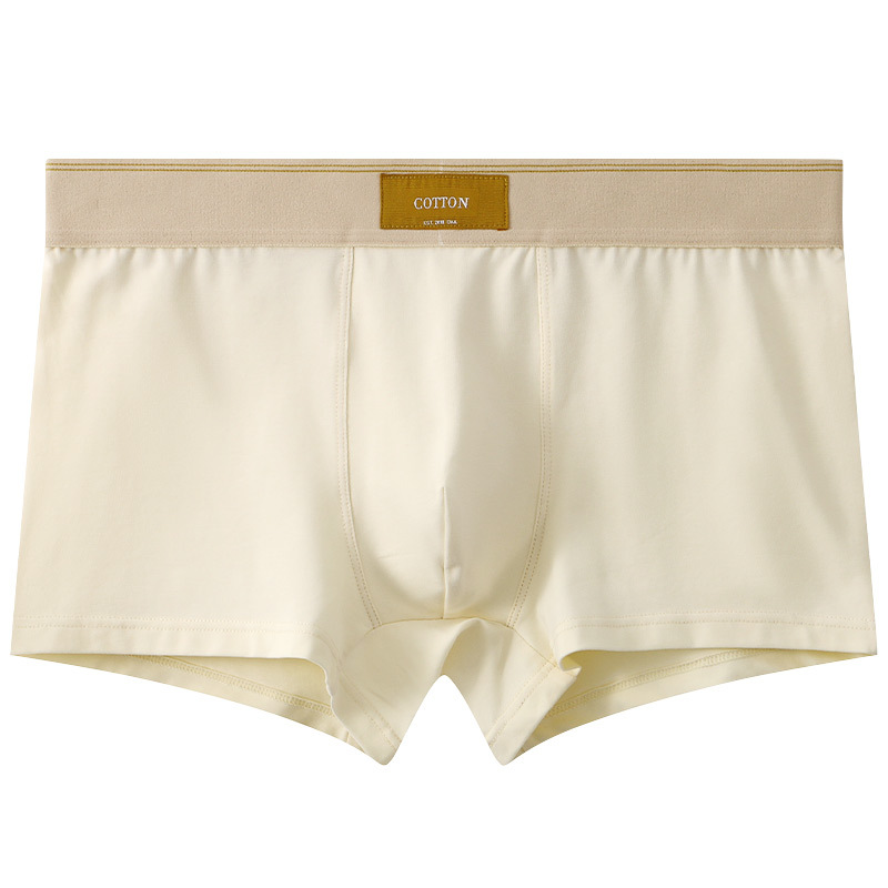 Ropa interior de los hombres de algodón Boxer shorts algodón transpirable entrepierna inferior deportes de los hombres jóvenes Boxer shorts cabeza ropa interior