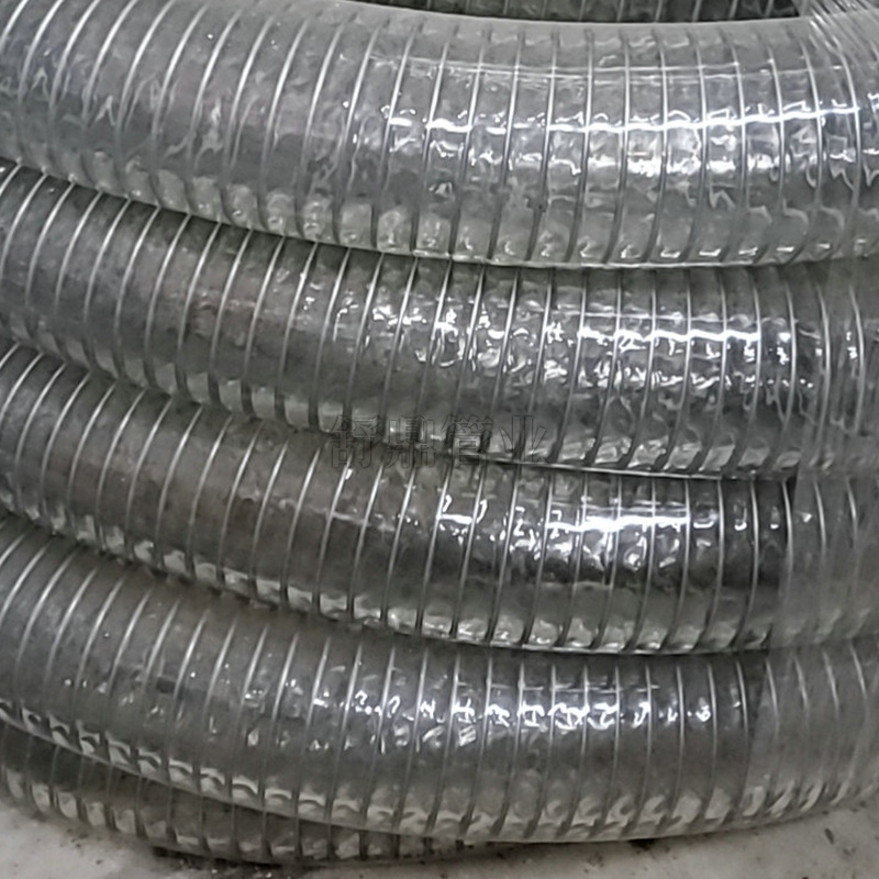 Supply PVC steel wire spiral pipe, large-diameter steel wire spring pipe column pump, transparent pi