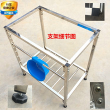 水盆洗菜盆洗碗池架子厨房厚简易不锈钢水槽单槽双槽大单槽带支架