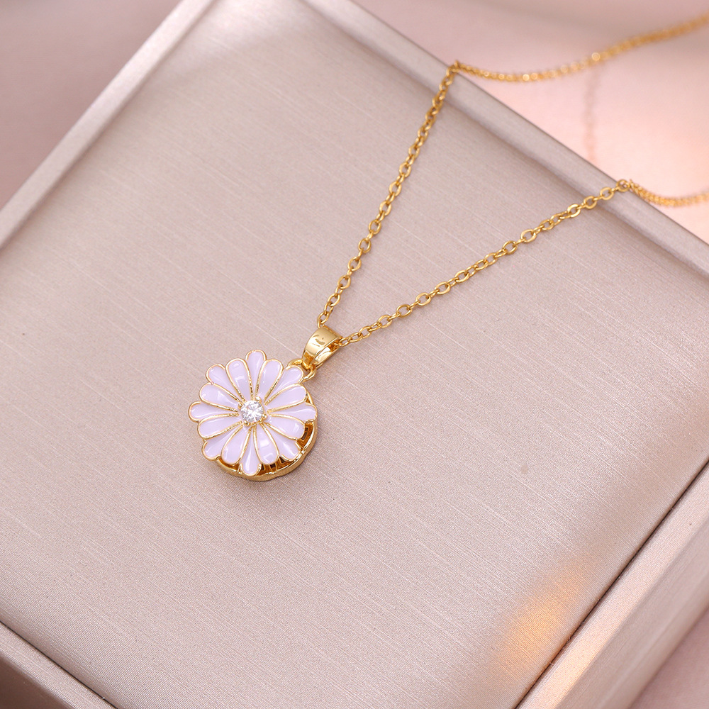 Diamond Design Wholesale Jewelry Elegant Flower Titanium Steel Copper Diamond Jewelry Set