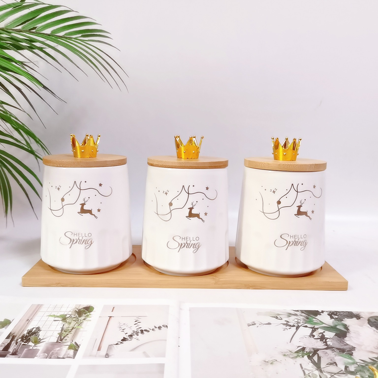 Exportación Oriente Medio exportación cerámica sellada tarro mate granos almacenamiento tarro cocina almacenamiento condimento tarro café té tarro