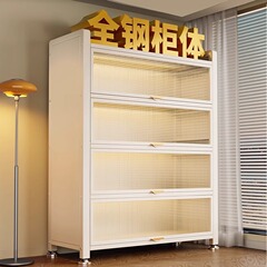 家庭用スチール本棚子供用防塵本棚ドア付き収納キャビネットリビングルーム寝室多層床置き防塵収納キャビネット