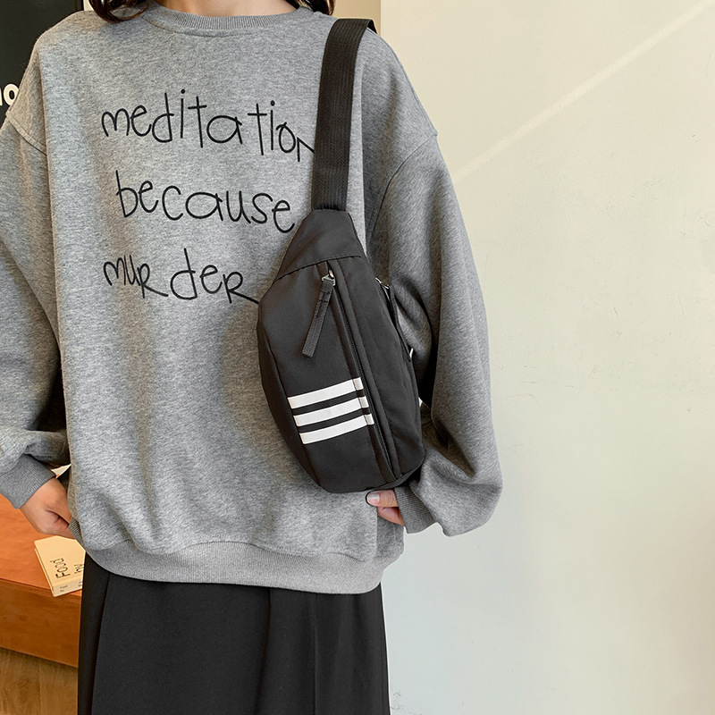 2026 nueva moda moda bolso de cintura deportivo bolso de pecho de tela de nylon casual bolso de hombro de mujer