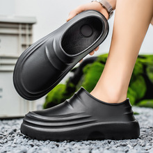 厨师鞋男士新款厚底休闲防水防油上班工作鞋男女情侣跨境外贸凉鞋