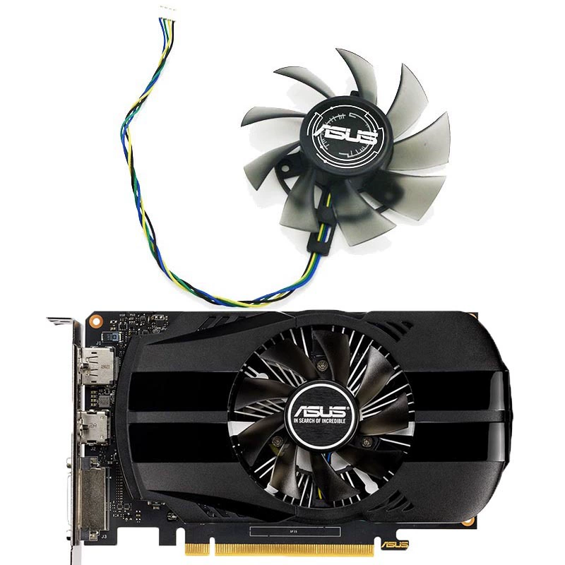 Подходит для видеокарты Asus/ASUS GTX 1650 4GB Phoenix OC V2 вентилятор охлаждения FD80