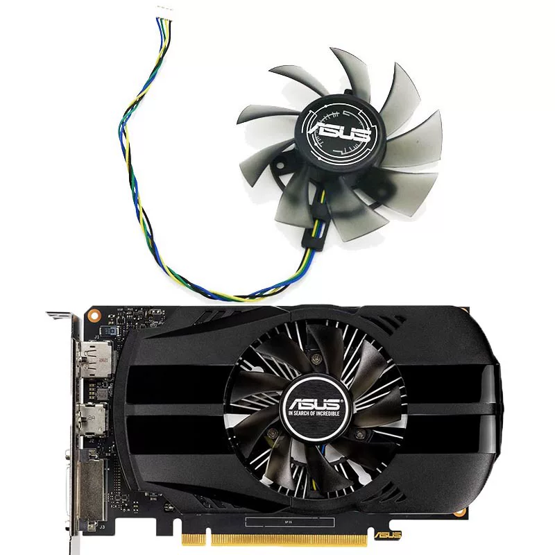 Подходит для видеокарты Asus/ASUS GTX 1650 4GB Phoenix OC V2 вентилятор охлаждения FD80
