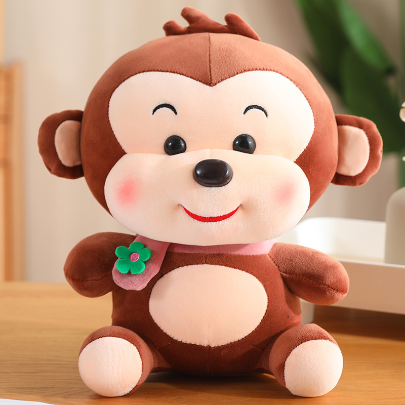 Monos muñecos bufandas monos juguetes de peluche muñecas para niños muñecas de compañía de regalos de exhibición muñecas de animales al por mayor
