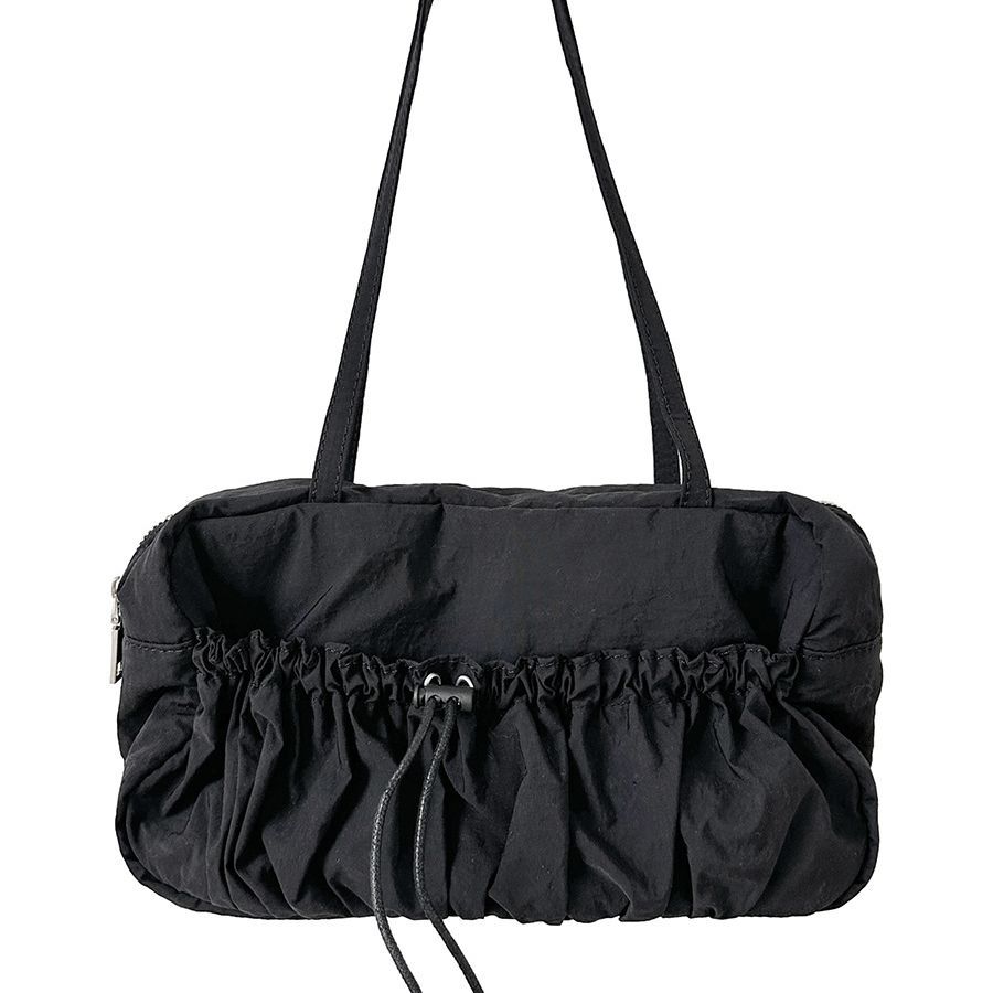 Pleated high-end underarm niche commuting tote shoulder feminine temperament, new high-capacity nylon bag, female_voghion.com