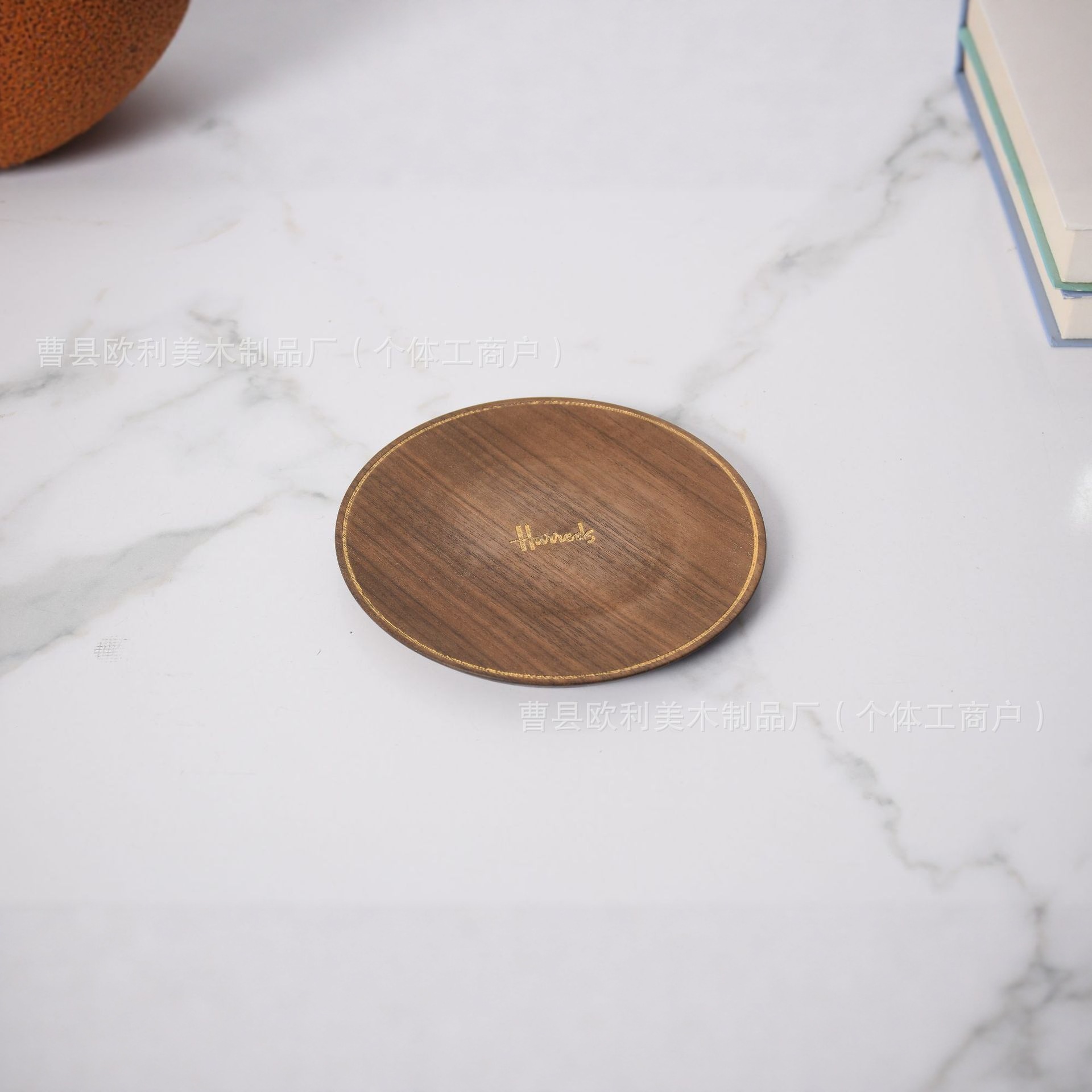 隔热垫杯垫黑檀木 非酸木 紫光檀 圆形实木杯垫功夫茶杯垫