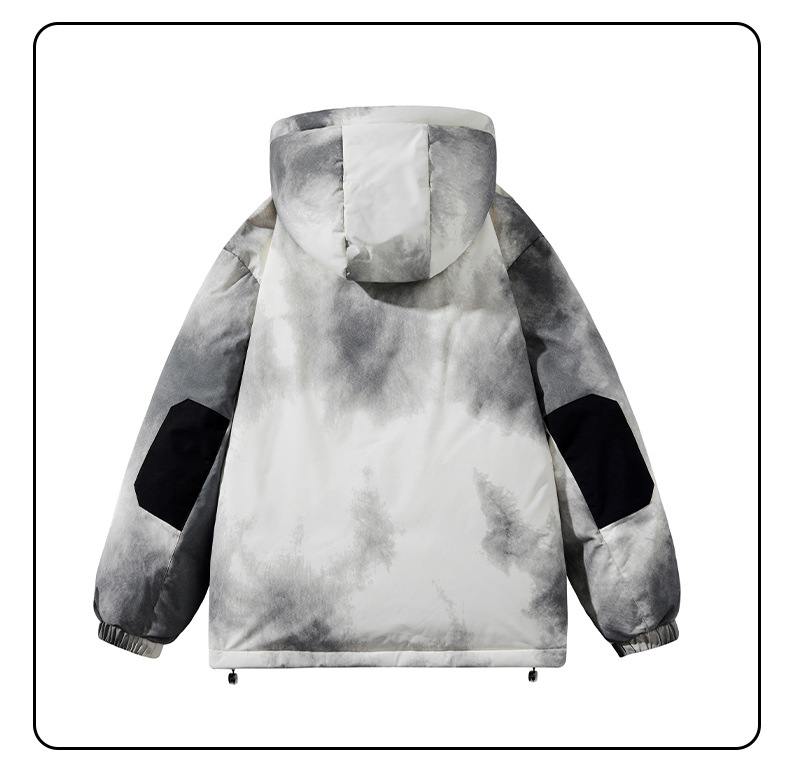 Veste à capuche multicolore polyvalente et chaude à col montant pour homme, nouvelle collection hiver 2024_voghion.com