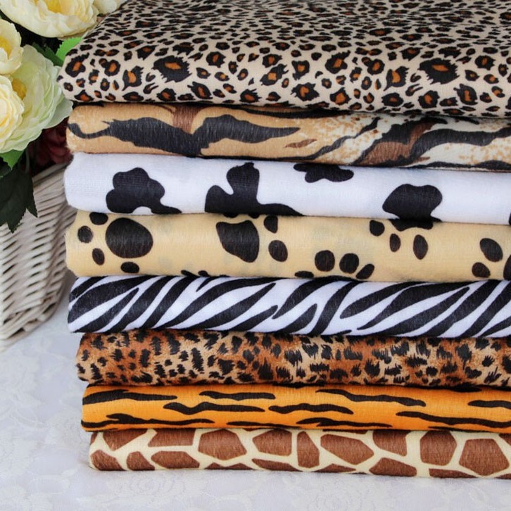 Animal Print Velvet Tiger Print Leopard Print Zebra Dairy Fabric Savage Stage Print Short Plush Fabric