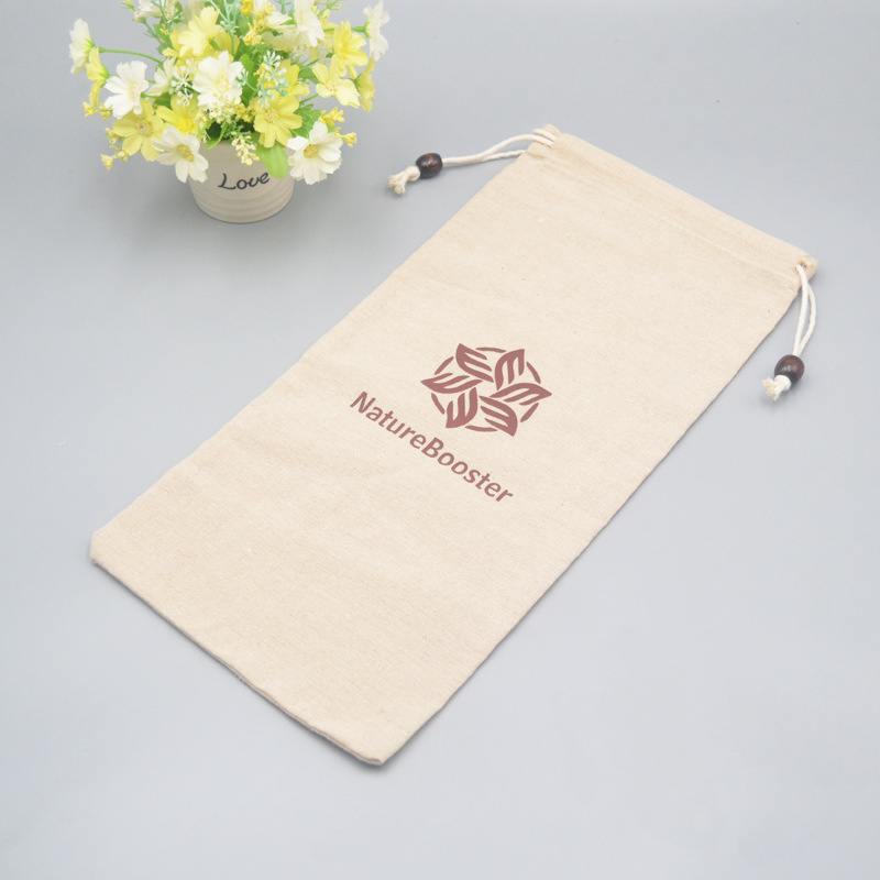 厂家批发亚棉麻抽绳袋 不锈钢餐具收纳棉麻束口袋 小清新棉布袋