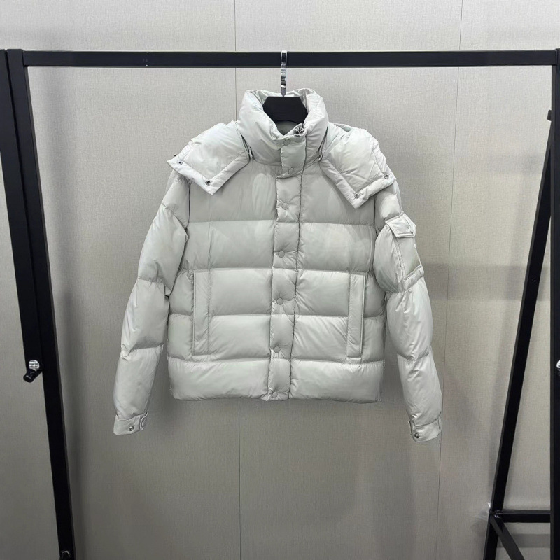 Moncler matte Maya down jacket, Moncler 70th anniversary unisex white duck down warm jacket for men and women Moncler matte Maya down jacket, Moncler 70th anniversary unisex white duck down warm jacket for men and women