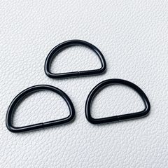 Wholesale box bags hardware D-type buckle Iron wire D-type ring buckle Shoulder strap pull ring electroplated black iron wire buckle
