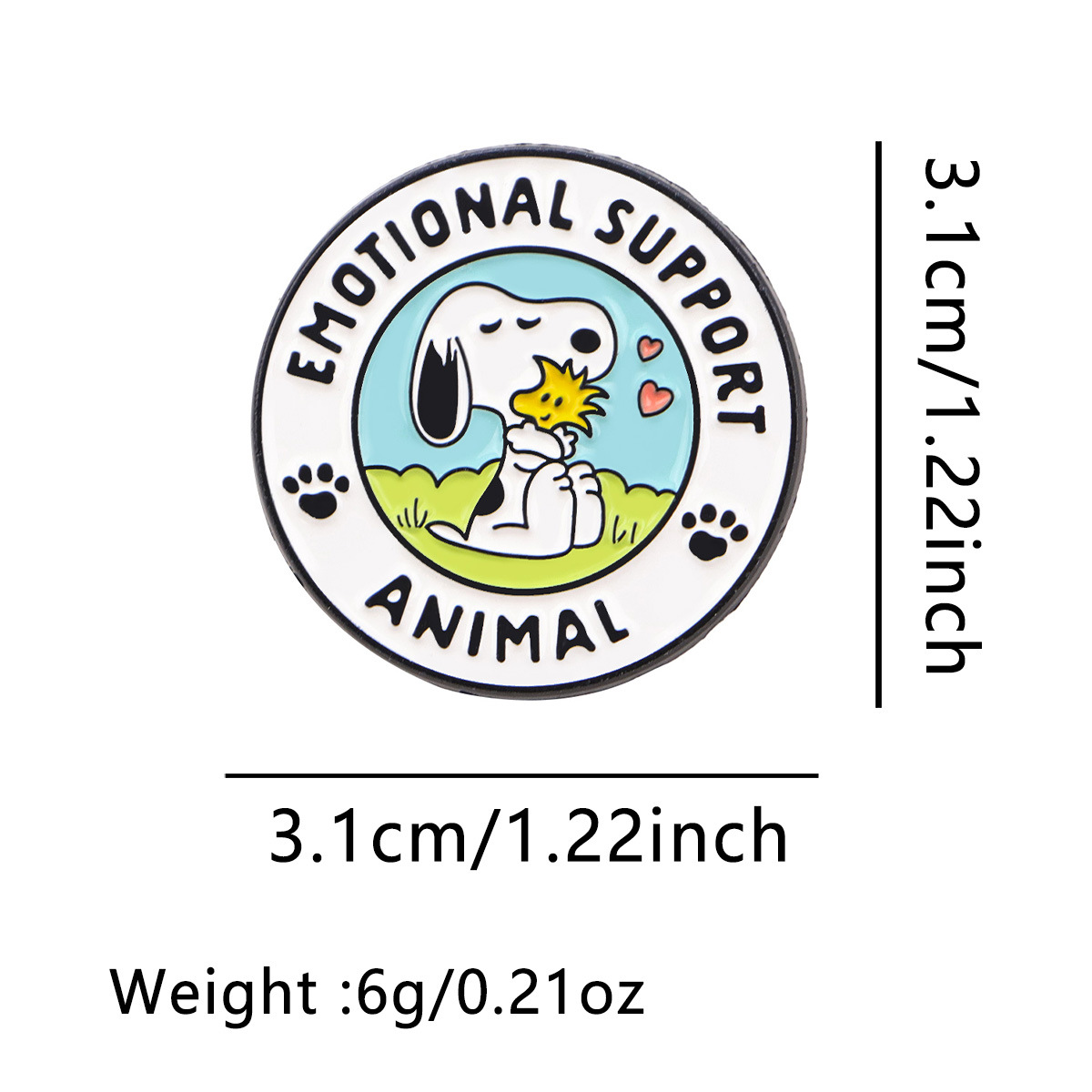 Insignia de perro caricatura, metal, linda, accesorio para ropa/bolsos