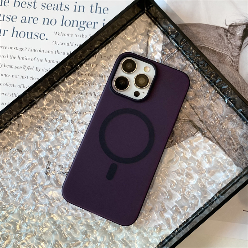 Apple 17 携帯電話ケース PC アイスミスト磁気吸引 iphone16 超薄型つや消し 15promax 肌の感触 14 ハード 13 に適しています。