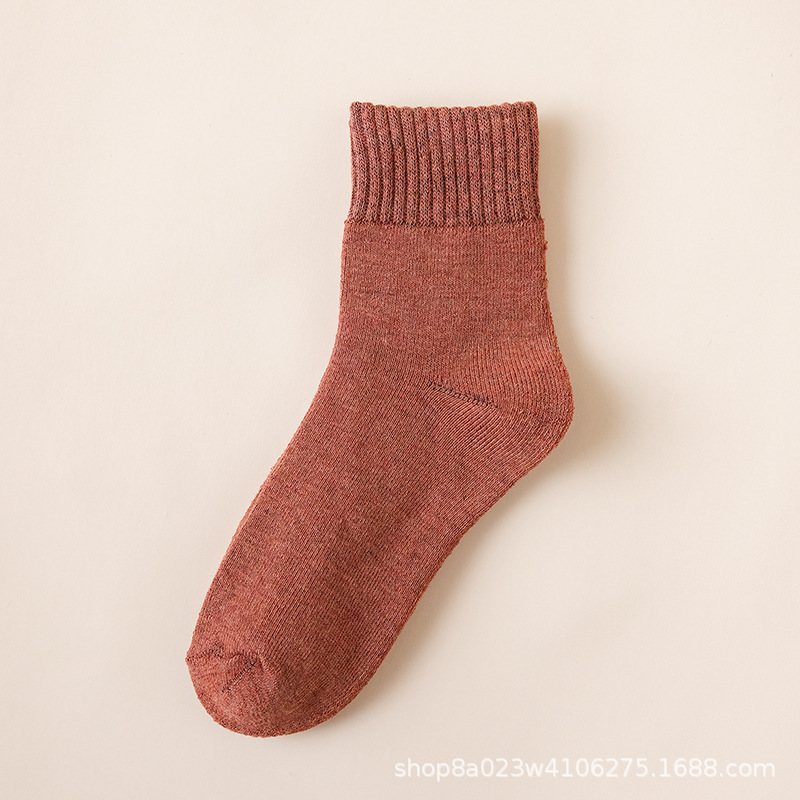 Calcetines de la mitad de la pantorrilla de las mujeres calcetines de invierno forrados de lana engrosada calcetines de Terry calcetines de piso cálido calcetines de toalla de mujer descuento del mercado al por mayor