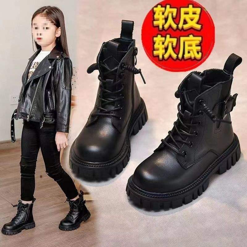 女童马丁靴儿童薄款短靴2025新款鞋子秋季男童春秋靴子加绒童靴女