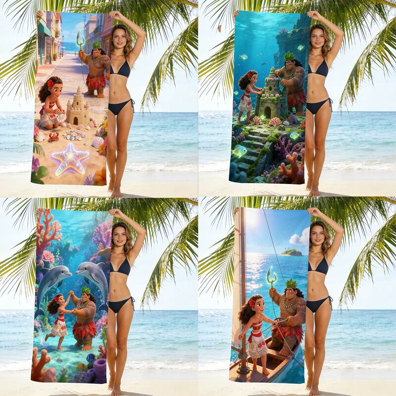 25 Cross-Border Children's Cartoon Animation Moana Beach Towel Microfiber Beach Bath Towel Quick-Drying Absorbent Towel 25 Cross-Border Children's Cartoon Animation Moana Beach Towel Microfiber Beach Bath Towel Quick-Drying Absorbent Towel